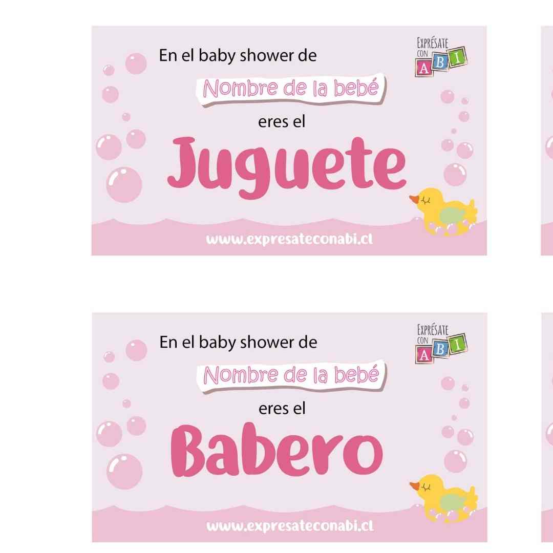 Pack Juegos digitales para Baby Shower de niñas
