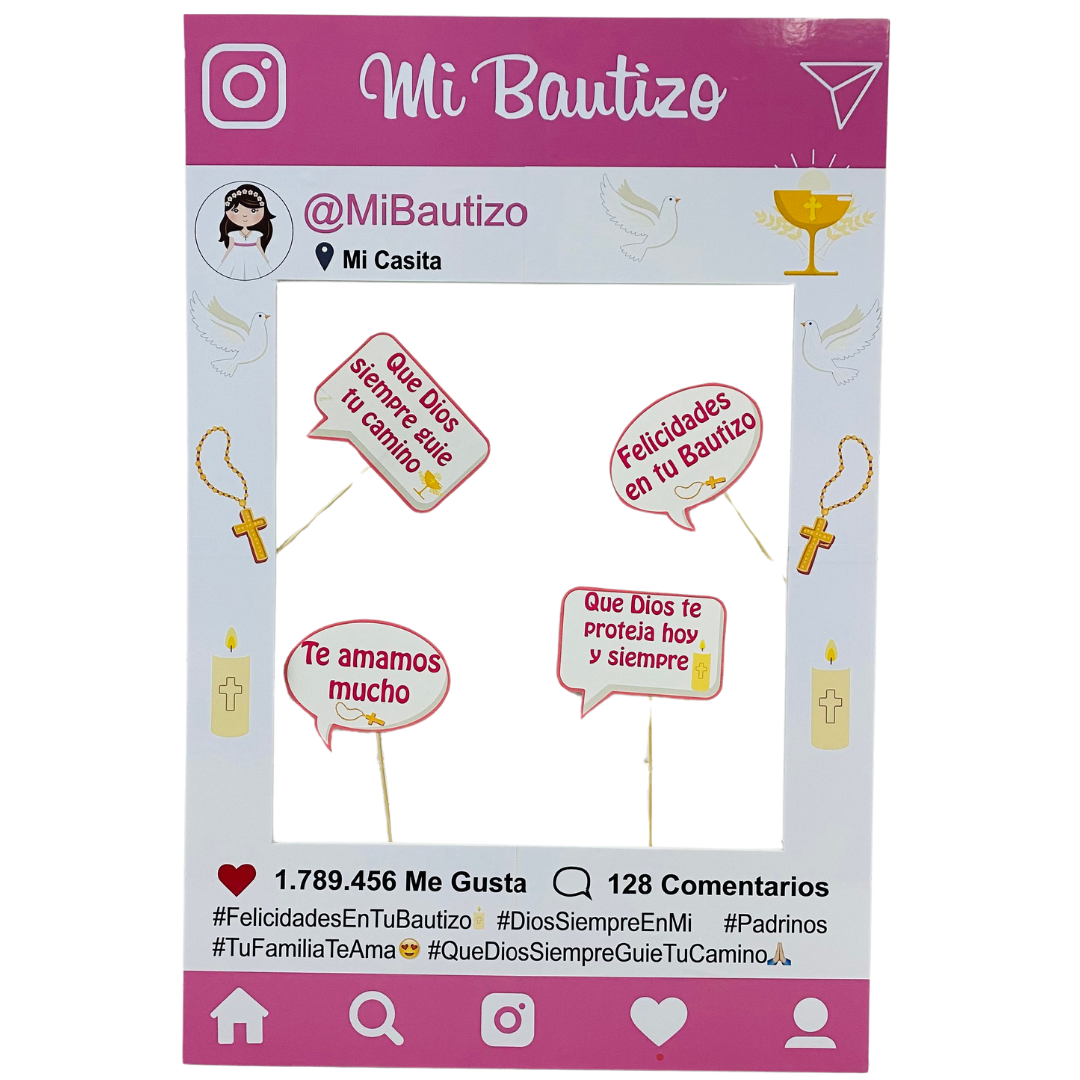 Marco Selfie Bautizo Instagram Niña