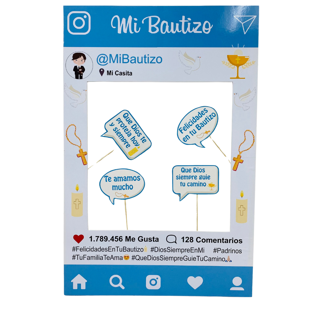 Marco Selfie Bautizo Instagram Niño