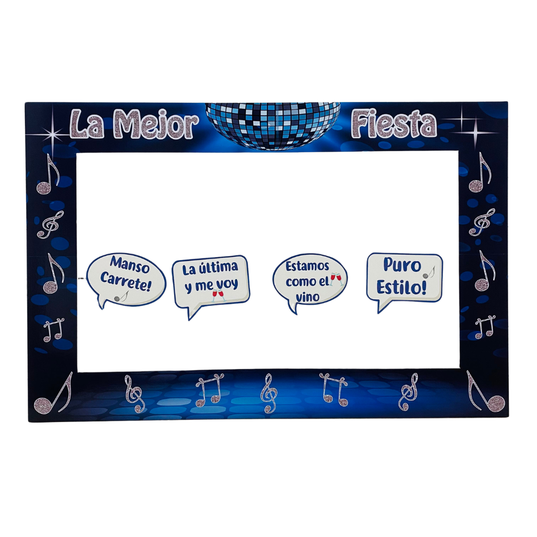 Marco Selfie Cumpleaños Onda Disco Hombre