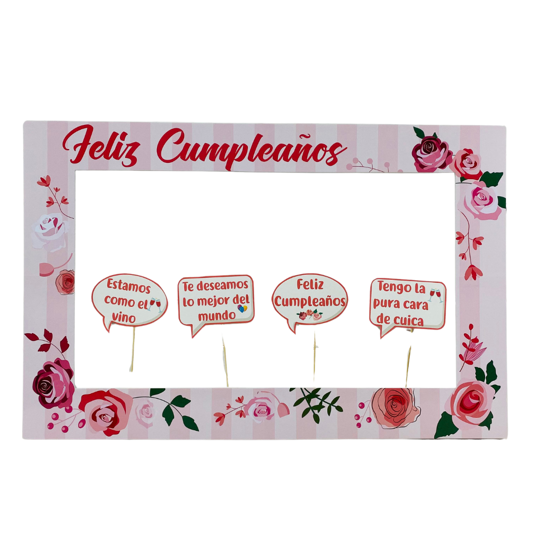 Marco Selfie Cumpleaños Rosas