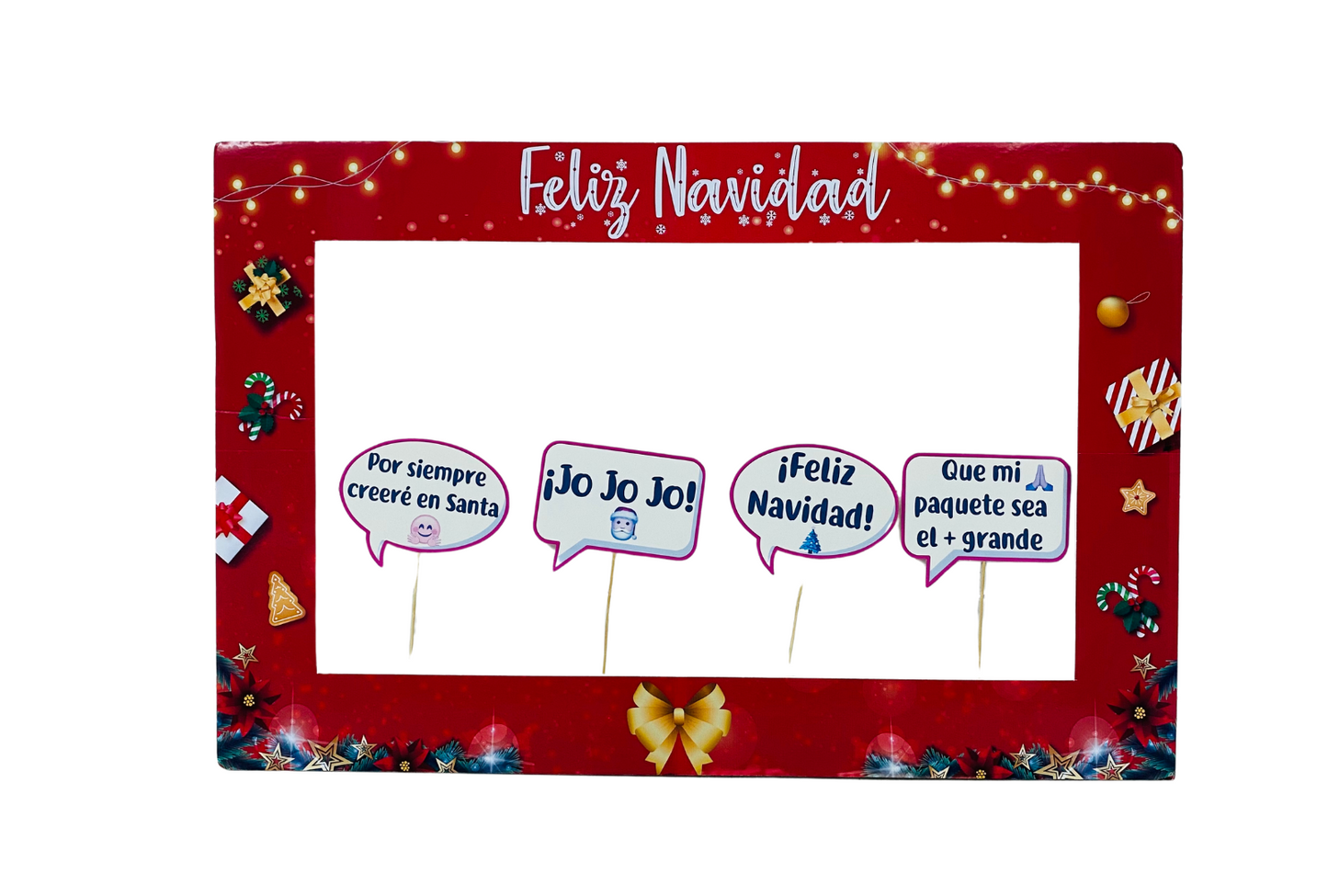 Marco Selfie Feliz Navidad Luces