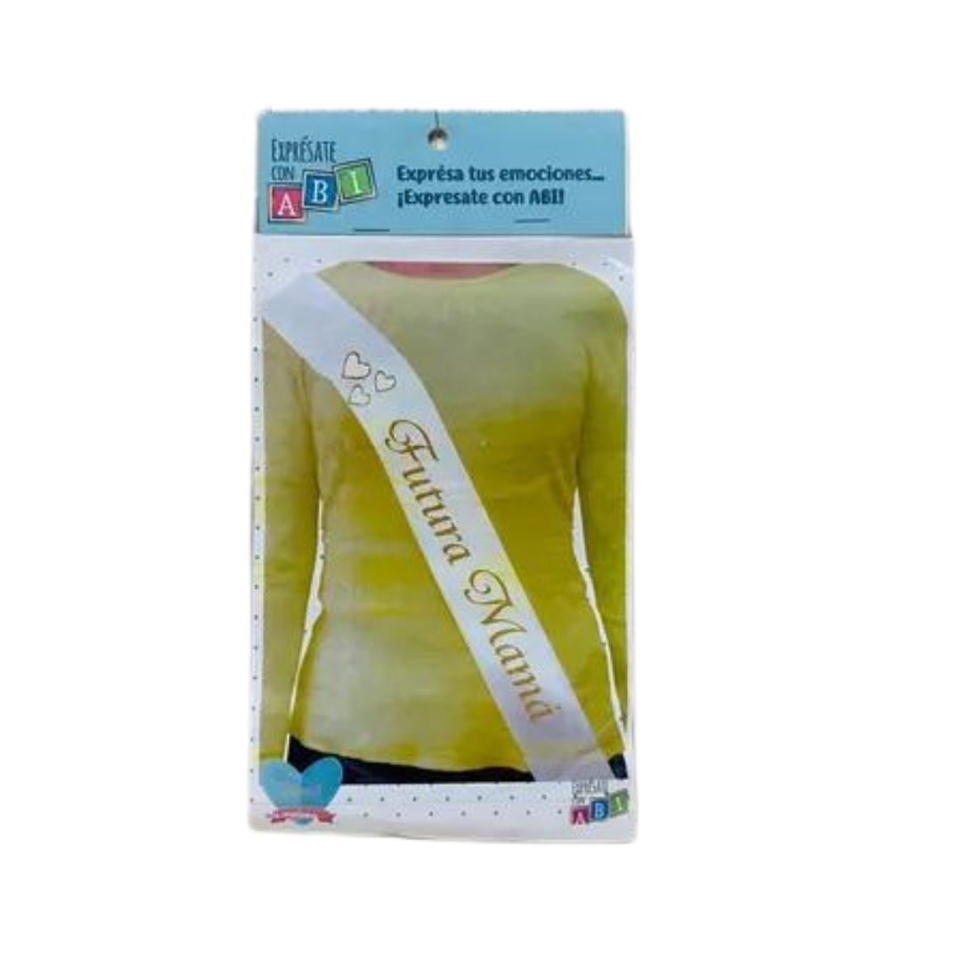 Banda Baby Shower Futura Mama Dorada