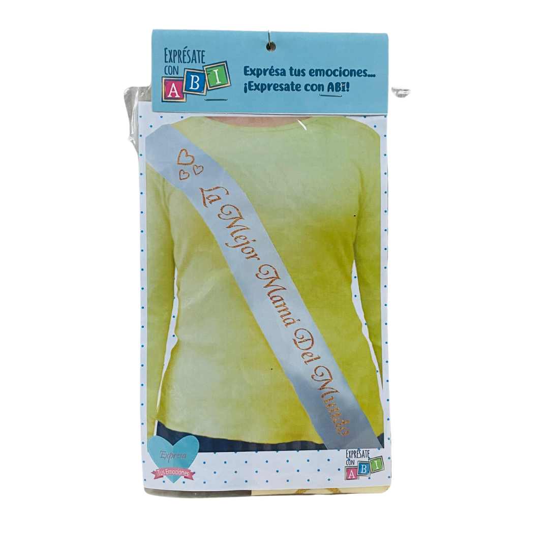 Banda Baby Shower La Mejor Mamá Del Mundo Dorada