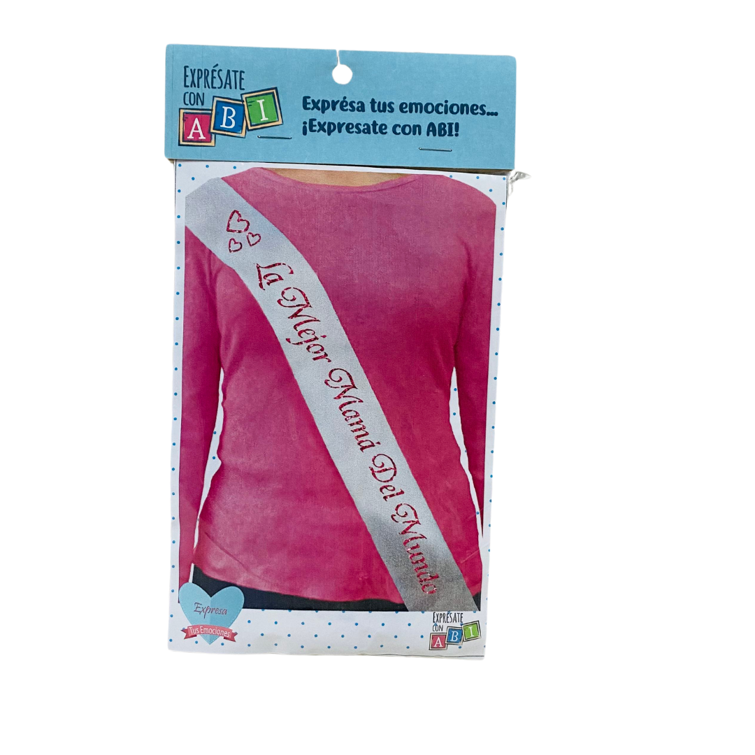 Banda Baby Shower La Mejor Mama Del Mundo Rosada