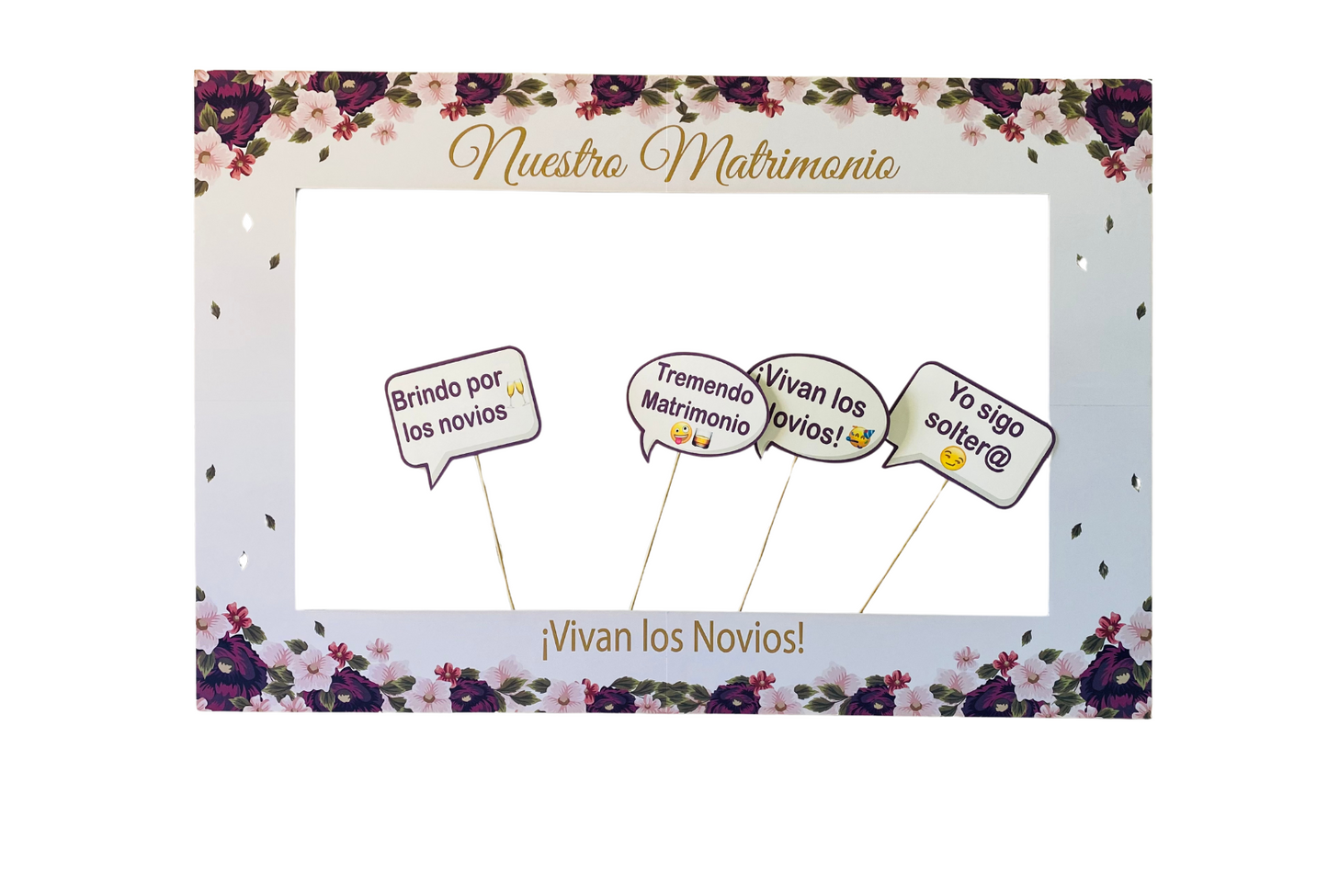 Marco Selfie Nuestro Matrimonio Flores Burdeo