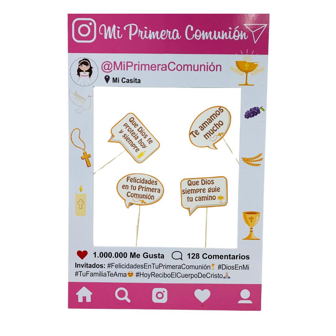 Marco Selfie Primera Comunión Instagram Niña