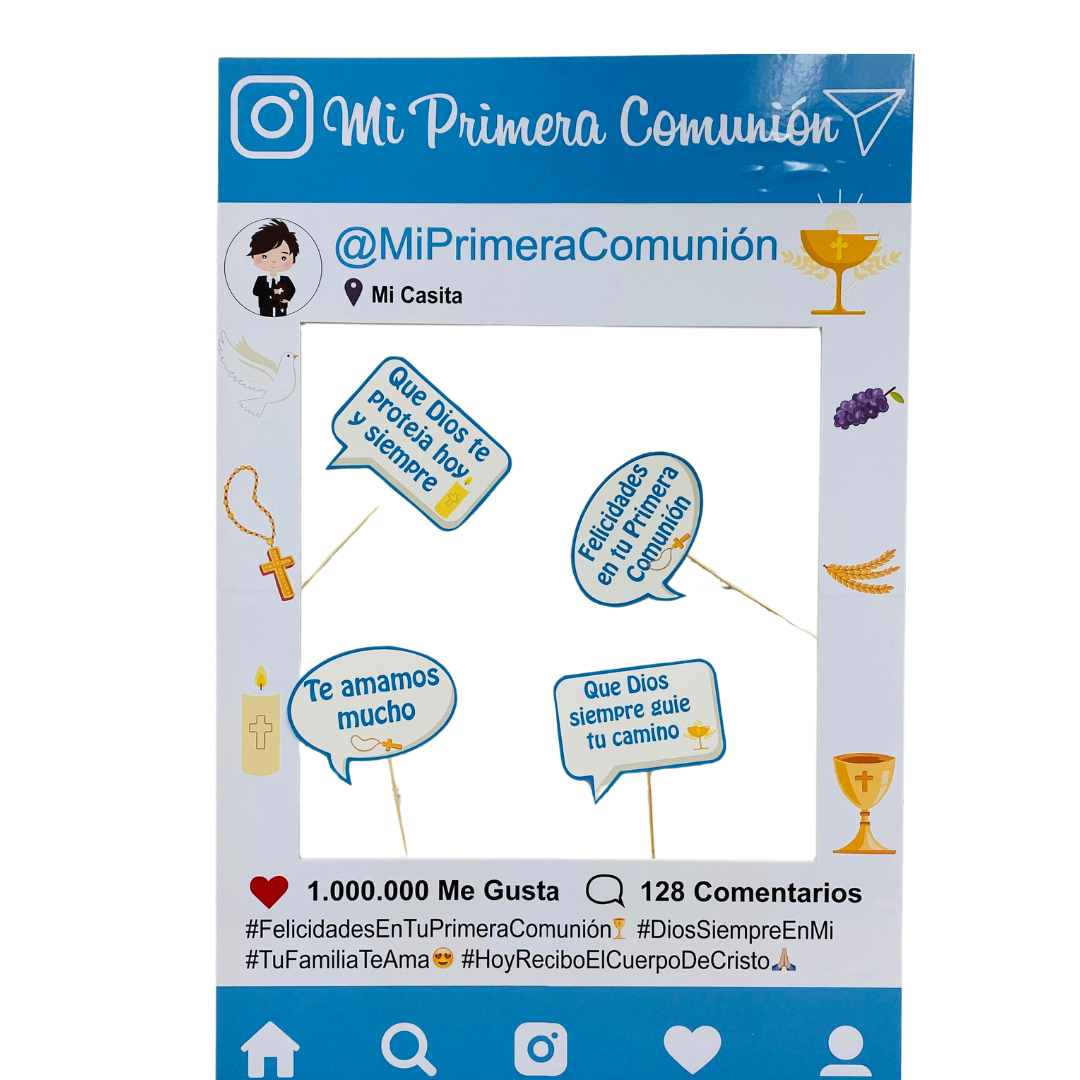 Marco Selfie Primera Comunión Instagram Niño
