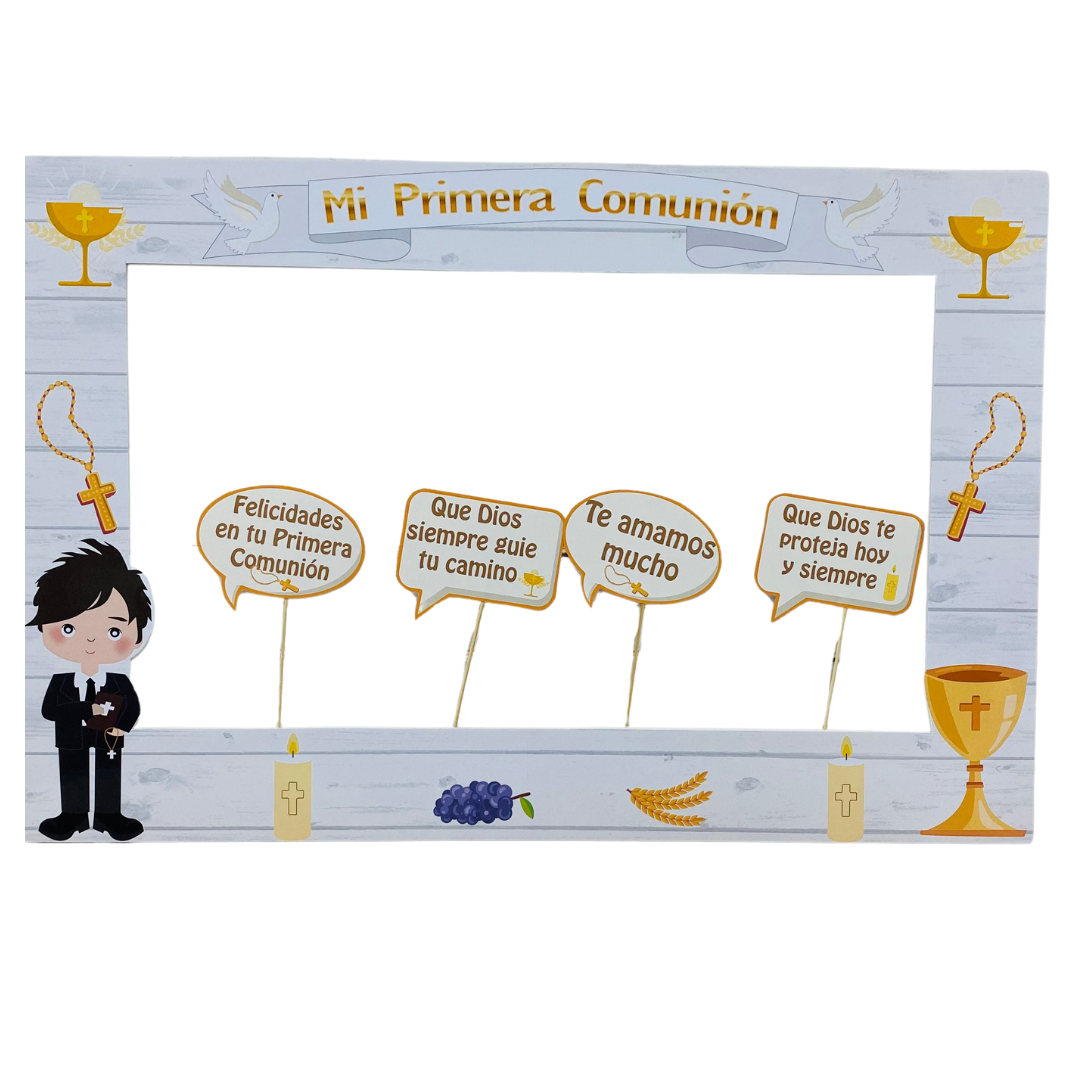 Marco Selfie Primera Comunión Niño