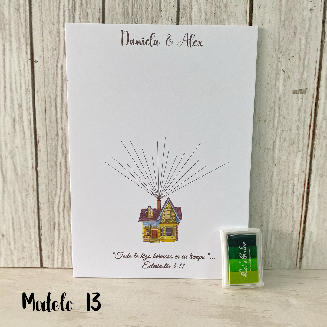 Marco de huellas de matrimonio 120 huellas personalizado