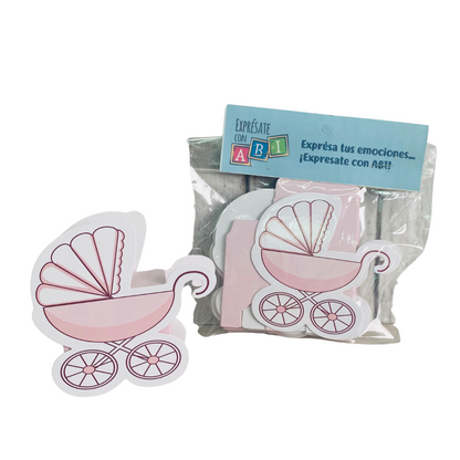 Cajas coche 6 unidades rosadas