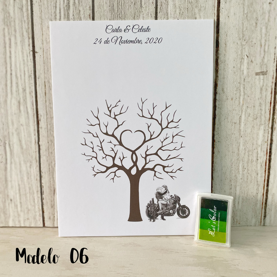 Marco de huellas de matrimonio 120 huellas personalizado