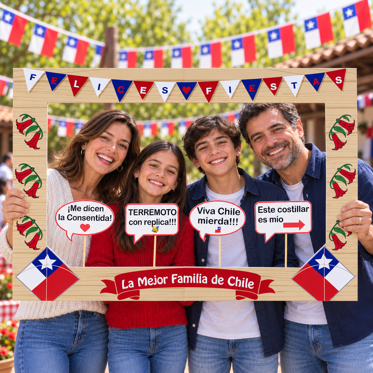 Marco Selfie Fiestas Patrias La Mejor Familia de Chile