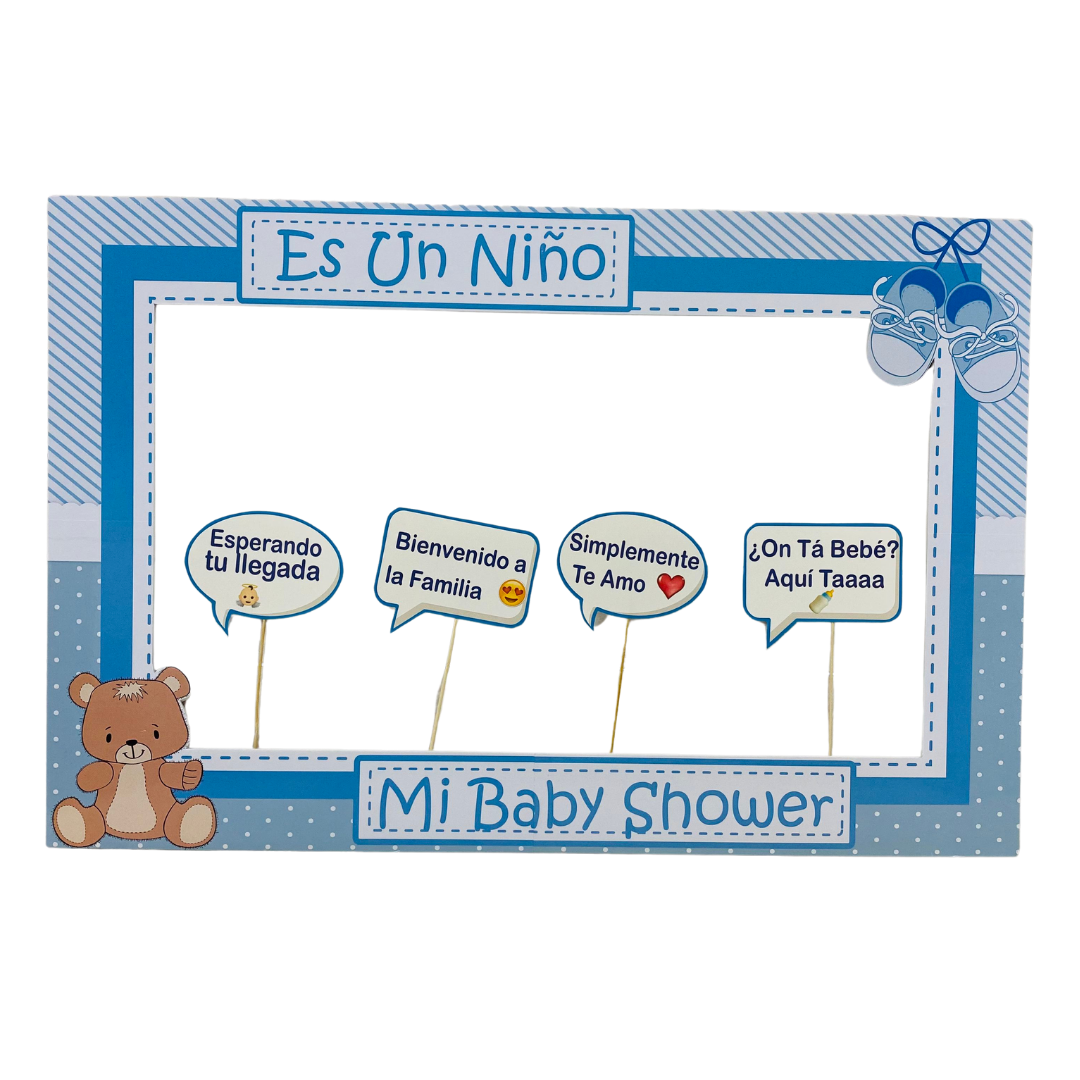 Marco Selfie Baby Shower Osito Niño