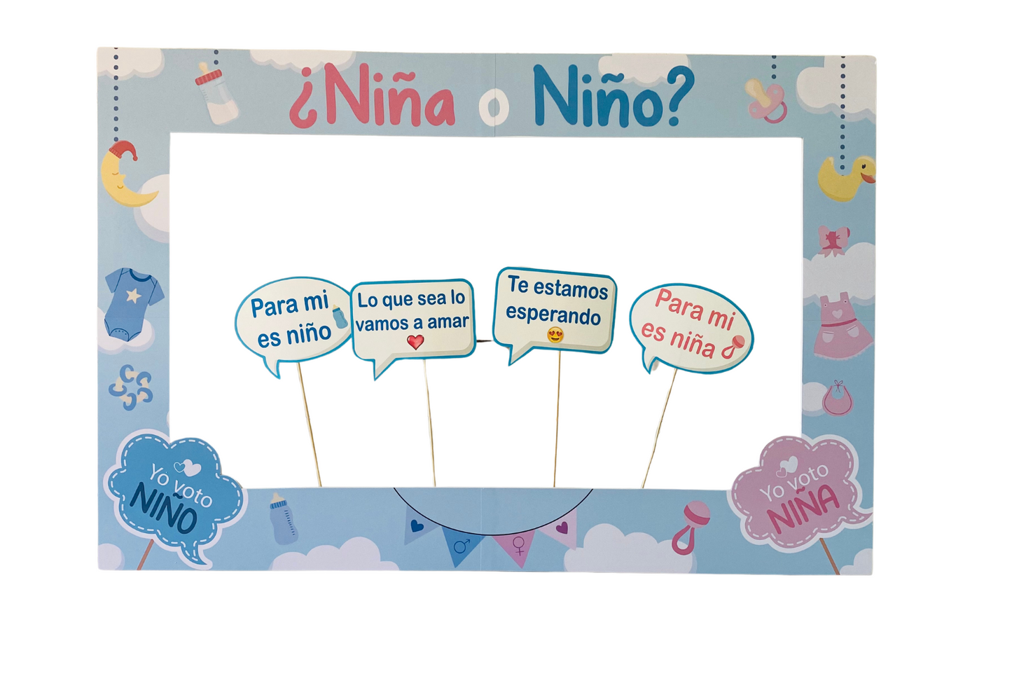 Marco Selfie Baby Shower Revelación de Sexo